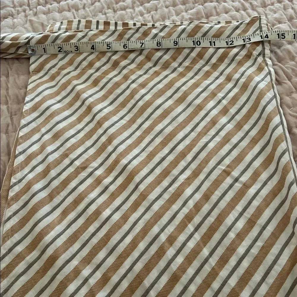 Saint Holiday cotton Striped Tan and White Wrap skirt size 0